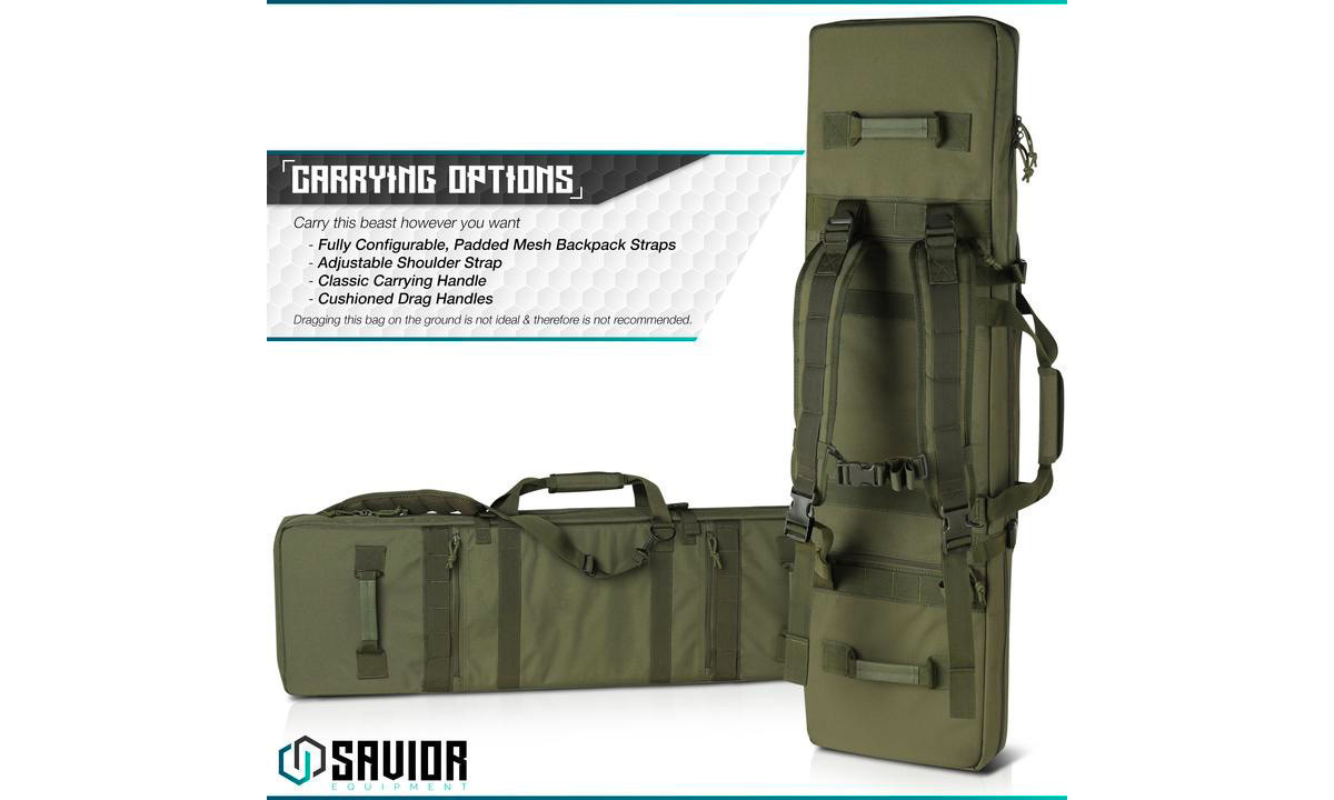 Savior Urban Warfare 42' Double Rifle Case OD Green