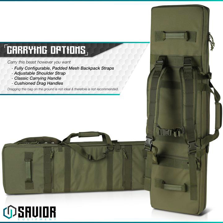 Savior Urban Warfare 36' Double Rifle Case OD Green