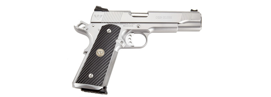 Wilson Combat Pistolet CQB Elite Stainless 1911 9x19 Plaquettes G10 Noires