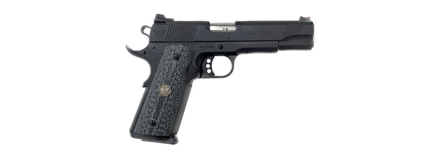 Wilson Combat Pistolet CQB Elite Noir 1911 9x19 Plaquettes G10 Gris/Noir